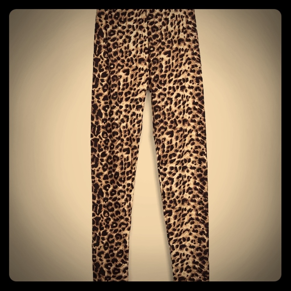 Leopard Print Women’s Leggings - Brown Animal Print